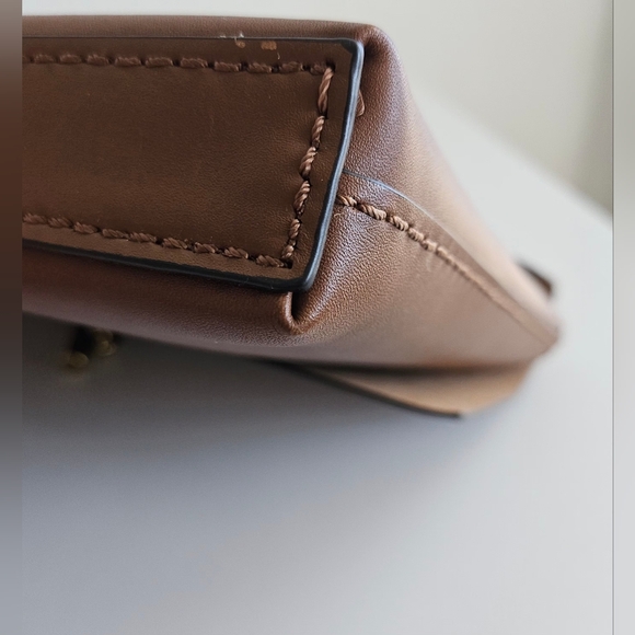Naturalizer Brown Genuine Leather Clutch - Picture 5 of 13